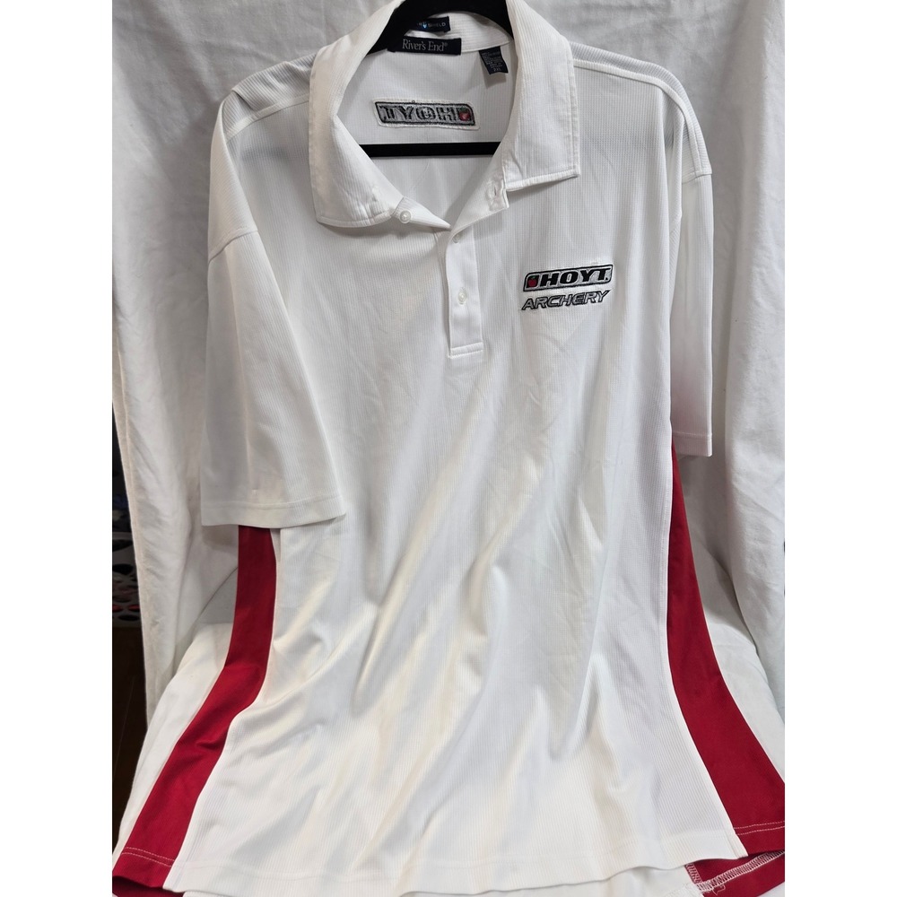 Rivers End Hoyt Archery Mens Polo Shirt 2XL Short Sleeve Solar Shield Golf